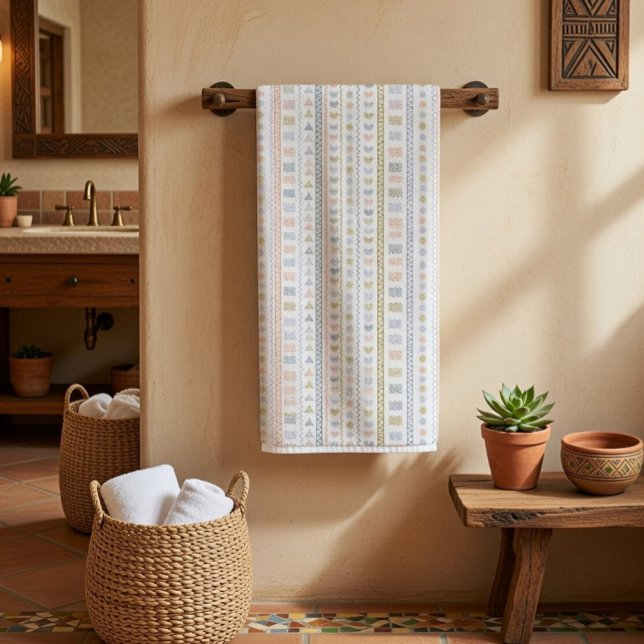 Serviette de cuisine à motif d'art populaire scand (Créateur téléchargé)