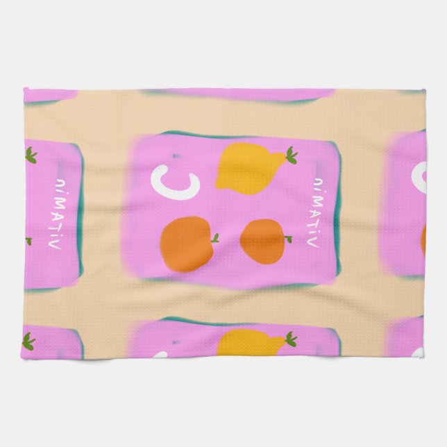 serviette de cuisine à motif de fruits  (Horizontal)