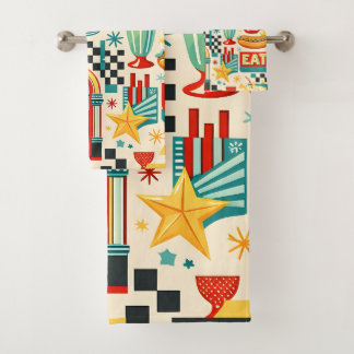 Serviette de cuisine à motif étoile géométrique de