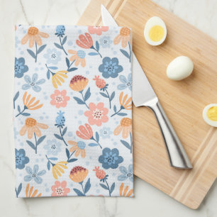 Serviette de cuisine à motifs floraux