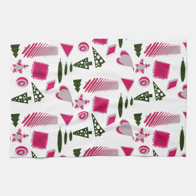 serviette de cuisine Abstraite de Noël (Horizontal)