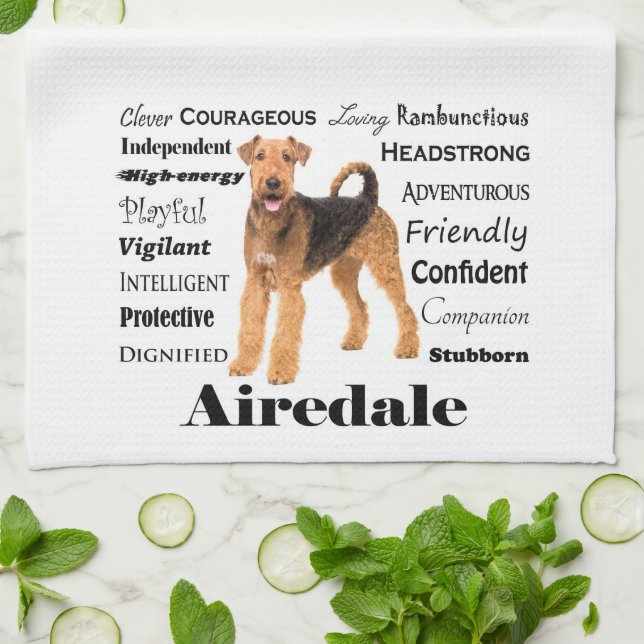 Serviette de cuisine Airedale (Plié)