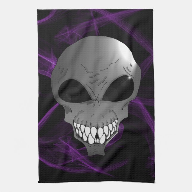Serviette de cuisine alien grise (Vertical)