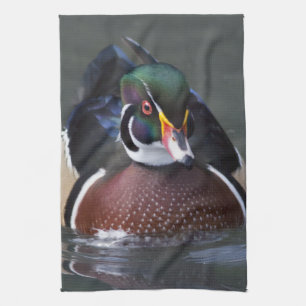 Serviette de cuisine américaine de canard en bois