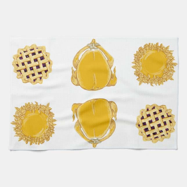 Serviette de cuisine américaine pour Thanksgiving  (Horizontal)