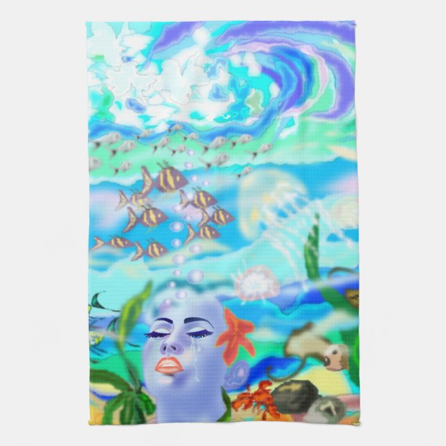 Serviette de cuisine Aqua lady (Vertical)