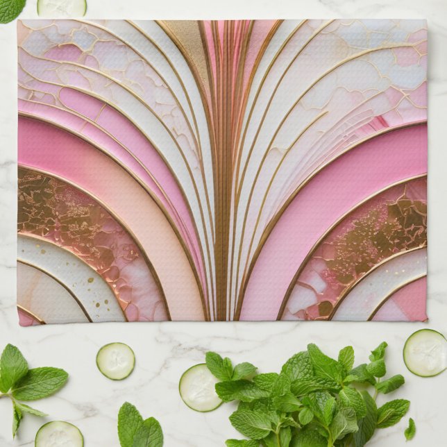 Serviette de cuisine Art déco colorée (Créateur téléchargé)