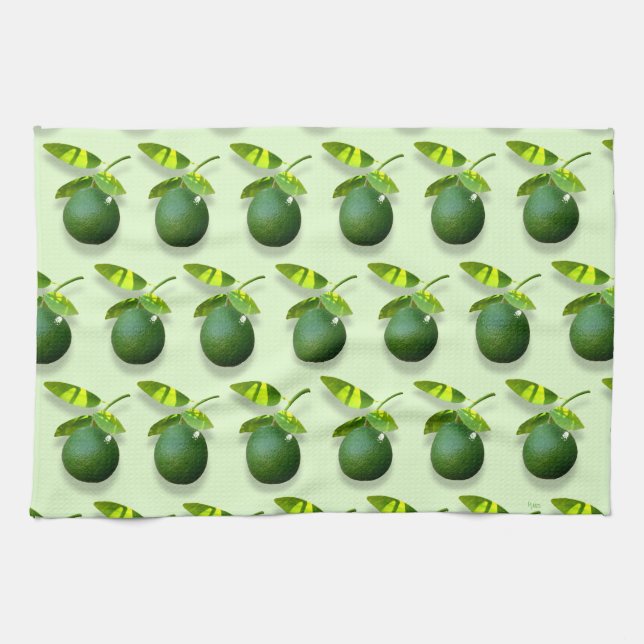 Serviette de cuisine au citron vert (Horizontal)