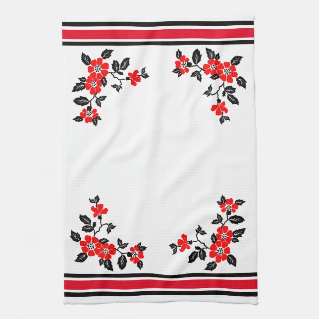 Serviette de cuisine au design Red Poppy (Vertical)