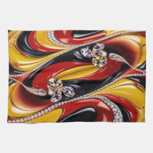 Serviette de cuisine aux couleurs belges Design