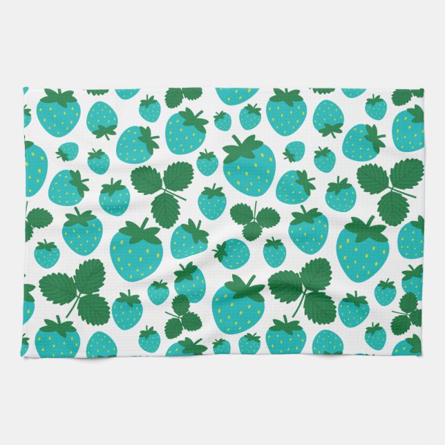 Serviette de cuisine aux fraises (Horizontal)