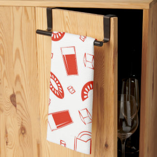 Serviette de cuisine aux imprimés gais et lumineux