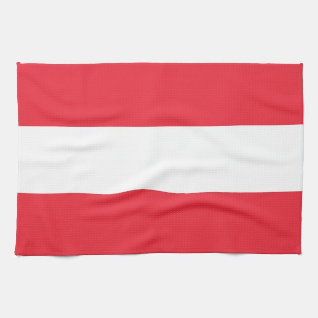 Serviette de cuisine avec Drapeau d'Autriche (Horizontal)