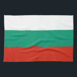 Serviette de cuisine avec Drapeau de Bulgarie<br><div class="desc">Améliorez votre décor de cuisine avec notre serviette de cuisine exquise avec le drapeau de la Bulgarie! Réalisée avec une attention minutieuse aux détails, cette serviette de cuisine célèbre le patrimoine bulgare et la fierté nationale. Le drapeau de la Bulgarie présente trois bandes horizontales de blanc, vert et rouge, symbolisant...</div>