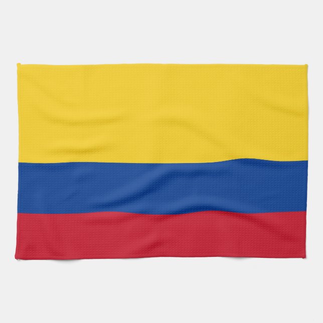 Serviette de cuisine avec Drapeau de la Colombie (Horizontal)