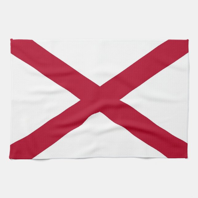 Serviette de cuisine avec Drapeau de l'Alabama, U. (Horizontal)