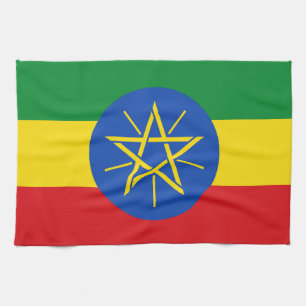 Serviette de cuisine avec Drapeau de l'Ethiopie