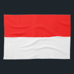 Serviette de cuisine avec Drapeau de l'Indonésie<br><div class="desc">Ajoutez une touche de fierté nationale à votre cuisine avec cette serviette de cuisine magnifiquement conçue arborant le drapeau de l'Indonésie. Avec ses rayures horizontales emblématiques rouges et blanches, symbolisant courage et pureté, cette serviette de cuisine apporte à la fois fonction et sens dans votre quotidien. Utilisé pour sécher les...</div>