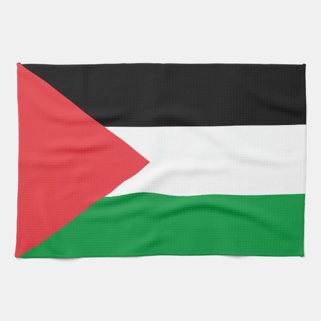 Serviette de cuisine avec Drapeau de Palestine (Horizontal)