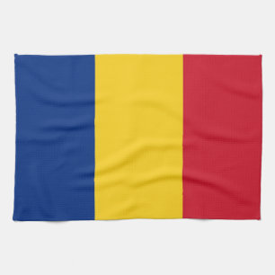 Serviette de cuisine avec Drapeau de Roumanie