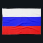 Serviette de cuisine avec Drapeau de Russie<br><div class="desc">Élégante serviette de cuisine patriotique avec Drapeau de la Russie. Ce produit est personnalisable.</div>