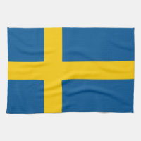 Serviette de cuisine avec Drapeau de Suède