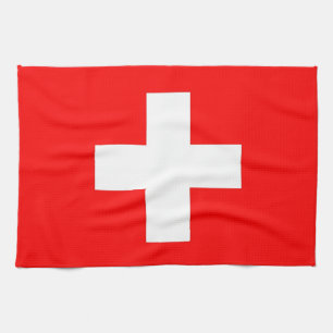 Serviette de cuisine avec Drapeau de Suisse