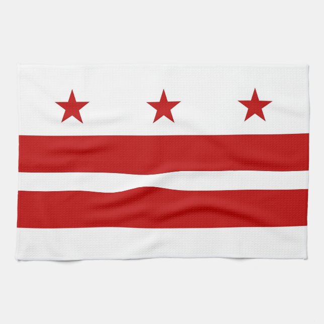 Serviette de cuisine avec Drapeau de Washington D. (Horizontal)