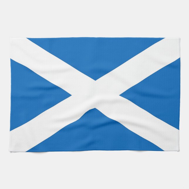 Serviette de cuisine avec Drapeau d'Ecosse (Horizontal)