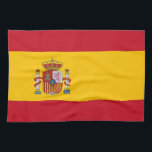 Serviette de cuisine avec Drapeau d'Espagne<br><div class="desc">Ajoutez une touche de saveur espagnole à votre cuisine avec cette serviette de cuisine vibrante avec le drapeau de l'Espagne! Réalisée à partir de matériaux de haute qualité, cette serviette est plus qu'un simple accessoire de cuisine fonctionnel ; c'est une célébration de la culture et du patrimoine espagnols. Le design...</div>
