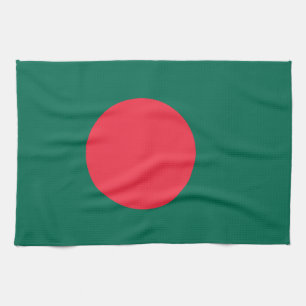 Serviette de cuisine avec Drapeau du Bangladesh