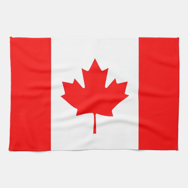 Serviette de cuisine avec Drapeau du Canada (Horizontal)