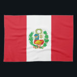Serviette de cuisine avec Drapeau du Pérou<br><div class="desc">Améliorez votre décor de cuisine avec notre délicieuse serviette de cuisine avec le drapeau du Pérou! Cette serviette de cuisine n’est pas seulement un accessoire pratique, c’est une célébration de la culture et de la fierté du Pérou. Le design dynamique met en valeur le drapeau péruvien, ce qui en fait...</div>