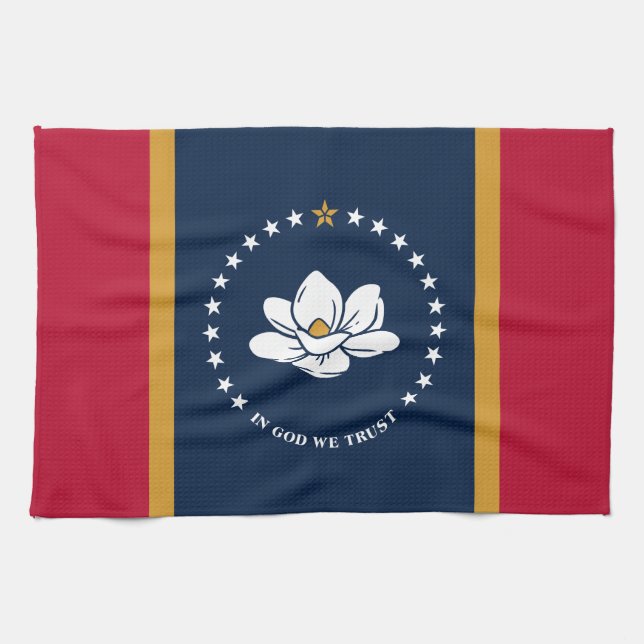 Serviette de cuisine avec le drapeau de l'État du  (Horizontal)