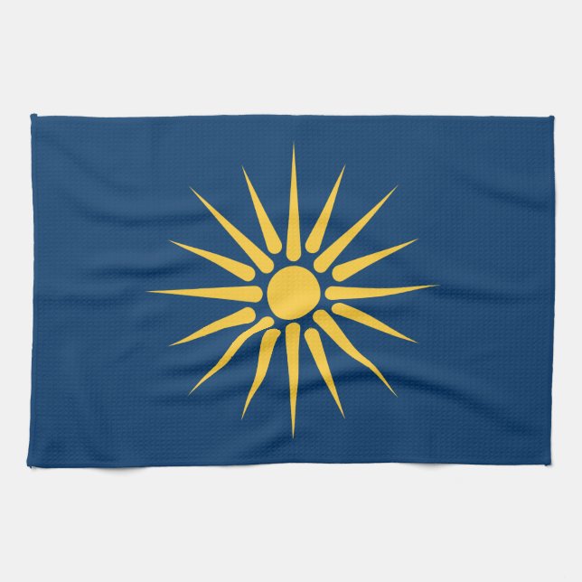 Serviette de cuisine avec le drapeau de Macédoine, (Horizontal)