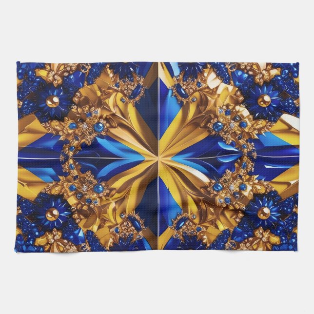 Serviette de cuisine avec Suède Couleurs Design (Horizontal)