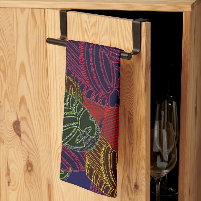 Serviette de cuisine AVIAN ART DECO (Pliage en tiers)
