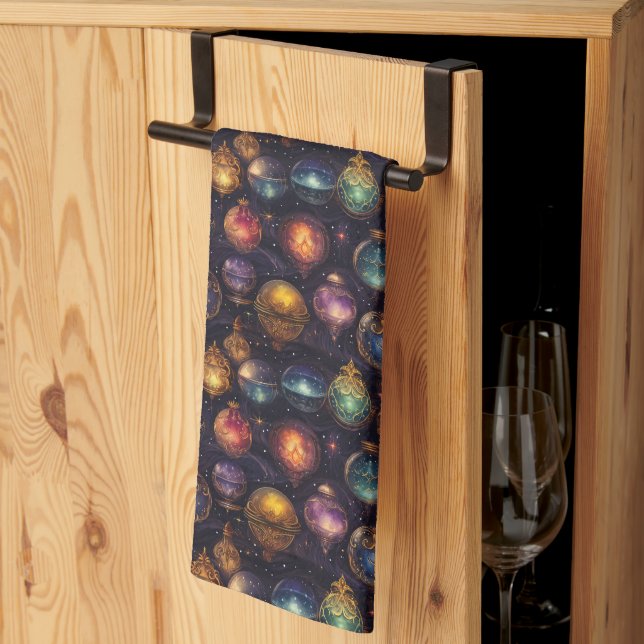 Serviette de cuisine Baubles de Noël (Pliage en tiers)