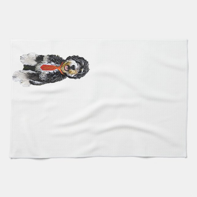 Serviette de cuisine Bernedoodle (Horizontal)