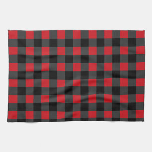 Serviette de cuisine Black Red Check - Conception 