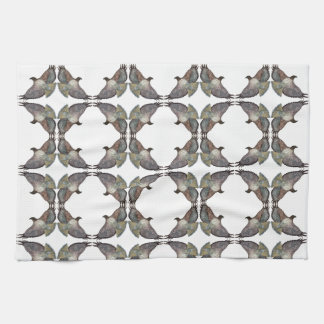 Serviette de cuisine blanche Brown rouge à épaulet