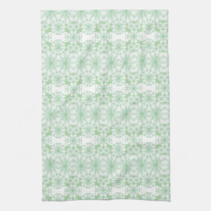 Serviette De Cuisine Blanche Et Verte À La Menthe