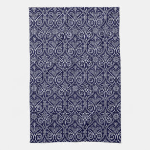 Serviette de cuisine bleu et blanc de la Marine