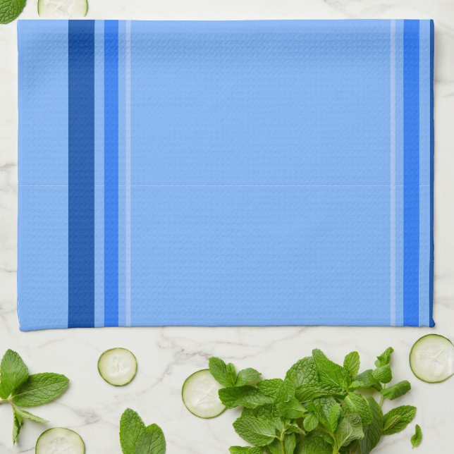 Serviette de cuisine bleue (Plié)
