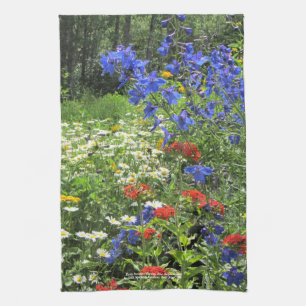 Serviette de cuisine bleue de delphinium de jardin