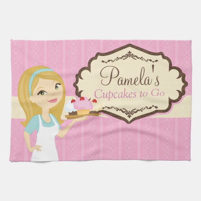 Serviette de cuisine blonde du petit gâteau D12 de (Horizontal)