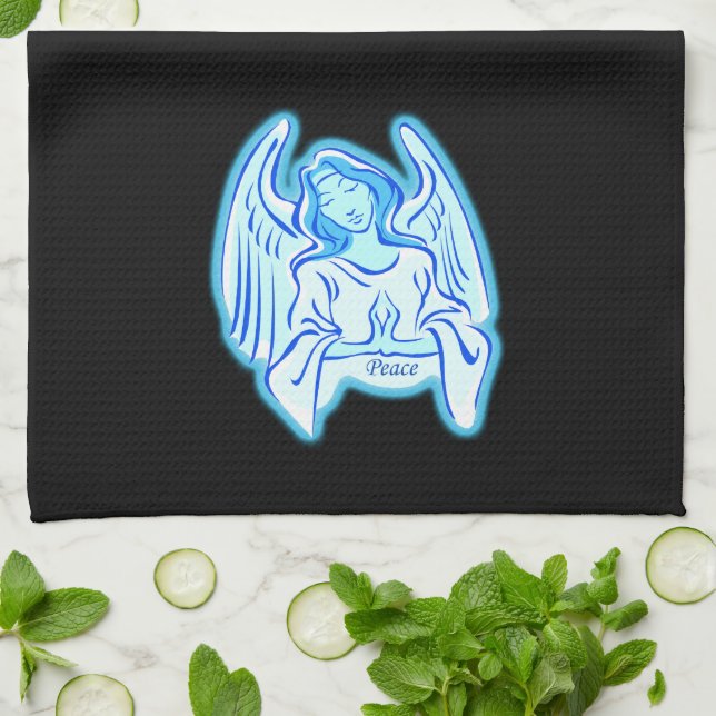 Serviette de cuisine Blue Peace Angel (Plié)