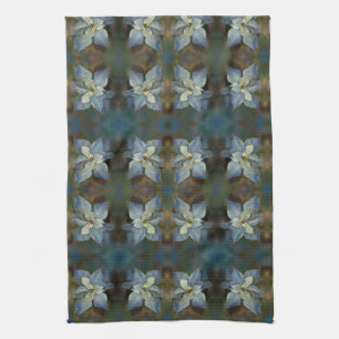 Serviette de cuisine - Blue Poinsettias