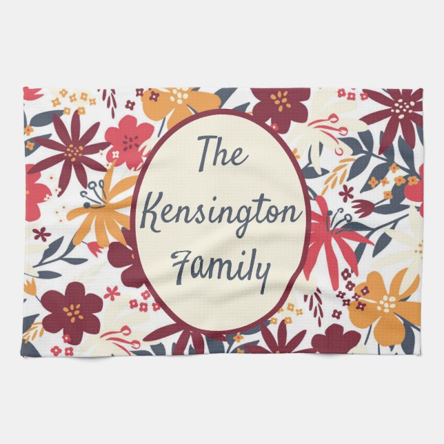 Serviette de cuisine bohème personnalisée (Horizontal)