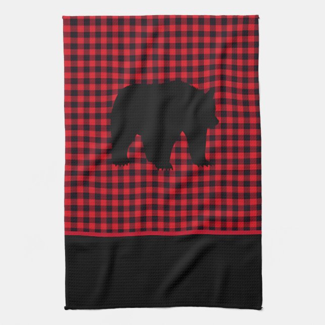 Serviette De Cuisine-Buffalo Ours Plaid (Vertical)